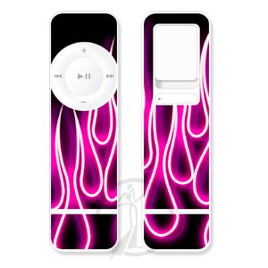 Pink Neon Flames Design iPod shuffle Protective Decal Skin Sticker