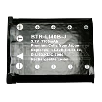 1100mAh LI-40B / EN-EL10 Battery for Olympus Stylus 700, 710, 720SW, 725SW, 730, 740, 750, 760, 770SW, 780, 790SW, 820, 830, 840, 850SW, 1200, FE-240, FE-250, FE-280, FE-290, FE-300, FE-340, FE-350; Nikon Coolpix S200, S210, S500, S510, S520, S600