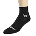 Swiftwick - Pursuit TWO, Quarter-Crew Sock for Year-Round Versatility, Black, Large