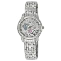 Women's NOW Butterfly/Flower Motif Watch - Silvertone