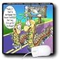 Londons Times Funny Bugs and Slugs Cartoons - Centipede Jogging - Mouse Pads