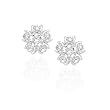 14K White Gold 1/4 ct. Diamond Cluster Earrings
