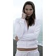 Bella Ladies Velour Full Zip Hooded Jacket