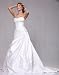 W02 Satin Side Draped A-line Bridal Wedding Formal Gown
