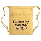 Cobra Golf Bags:Messenger Bag Sack Pack Yellow Golf Humor I Cleaned My Balls For This