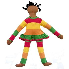 Click here to buy Organic Cotton Abbee Doll - 19 Amber Skinned, Ethnic Doll - Safe, Non-toxic by Taraluna - Fair Trade, Organic & Green Gifts.