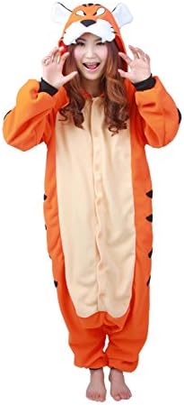 JoyPower Women's Men's Cosplay Anime Cartoon Onesie Pajamas (S, Bengal tiger)