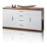 ROLLER Sideboard RATORIA Walnuss/weiß