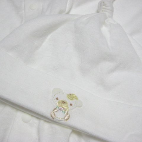 セット ツーウェイオール SZ天竺 白色 新生児