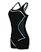 ReliBeauty Womens Boy-Leg One Piece Swimsuit (6-8, Black-2)