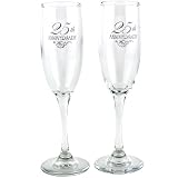  : 25th Anniversary Set of 2 Toasting Flutes