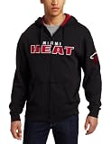 NBA Men's Miami Heat Gametime Full Zip Hood (Black, Small)