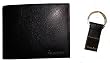 Men's Calvin Klein Wallet Black Leather Passcase w/ Key Chain Set