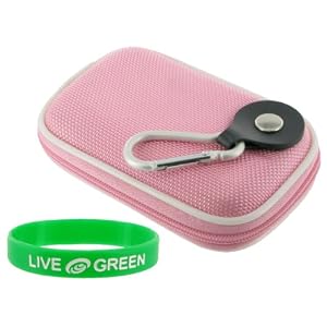Nylon Hard Shell Carrying Case (Pink) for Olympus Stylus Tough-6020 Digital Camera Pink by 