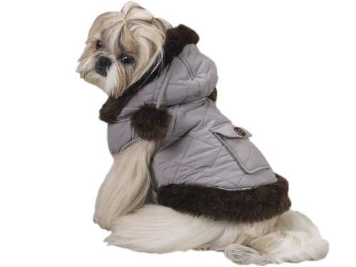Winter Parka Faux Fur Hooded Dog Jacket