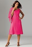 Jessica London Plus Size Linen Blend Dress