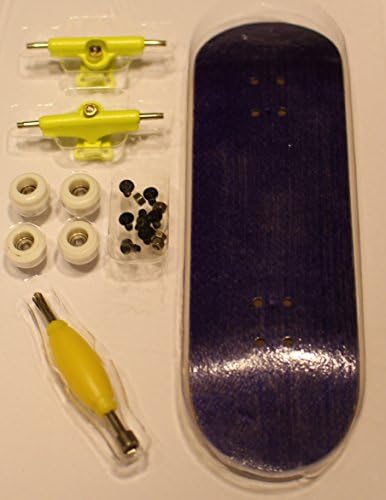 Fingerboard Bearing Wheels Wide Trucks "Legit Wood" Finger Skateboards : Mellow Shape Purple