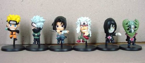 41RxYmsEiAL naruto: konoha and akatsuki 2 inch figures set of 6