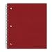 National Brand Pressboard Cover Notebook, College with Margin, 1-Subject, 11 x 8.875 Inches, 80 Sheets, 4 Assorted Colors, 1 Book per Order, Color May Vary (31987)