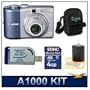 Canon Powershot A1000 IS Digital Camera (Blue) Best Selling Super-Savings Bundle