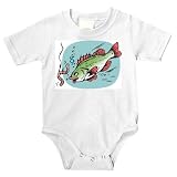Onesie with trout, hunting, fish, fishing, animal