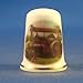 Porcelain China Collectable Thimble - Vintage Traction Engine - Free Gift Box