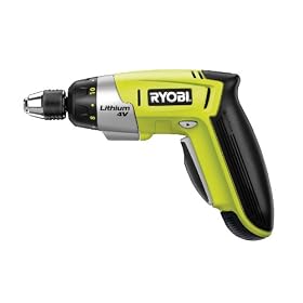 Ryobi CSD4107BG 4V 1.3Ah Li-Ion Screwdriver with Bag and Accessory Set (6 pieces)