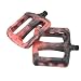 Odyssey Twisted PC BMX Bike Pedals - 9/16 Inch - Black / Red Swirl