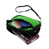 Nikon COOLPIX S70 **GREEN** Deluxe digital Camera Case with Durable EASY Access Zipper and extra outside storage pocket!!+ VG *LIVE*LOVE*LAUGH* Wrist Band