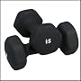 Pair Neoprene Coated Dumbbells - 15 lb each.