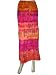 New Bollywood Fashion Womens Skirts Orange Pink Tie Dye Cotton Long Skirts 37 Inch L