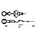 2'' Black Small Serpentine Clock Hands (set)