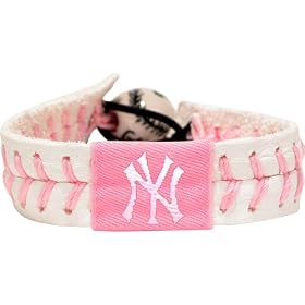 New York Yankees Pink Baseball Bracelet