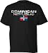 Dominican Republic Black Straight Over Flag International T-Shirt