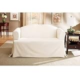 Duck T-Cushion Loveseat Slipcover - Natural