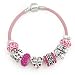 Bling Jewelry 925 Silver Pink Best Friend Heart Friendship Bead Bracelet Fits Pandora