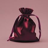 Satin Coin/Cosmetic Purse - Wine