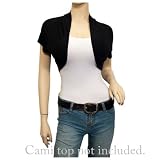 Plus Size Open Front Cropped Bolero Shrug
