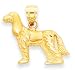 poodle35 - 14k DiamondCut Poodle Pendant