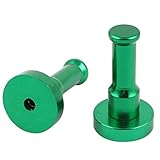 uxcell 洋服フック アルミ スクリュー マウント タオル ハンガー ホルダー ローブ ハンガーグリーン 54mm 2個