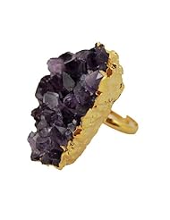 Charlene K Amethyst Natural Stone Gemstone Ring
