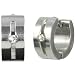 6mm Stainless Steel Cubic Zirconia Slit Huggie Hoop Earrings