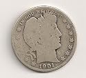 1901 Barber Half Dollar #1063