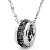 brosway ブロスウェイ DARE new Necklace ネックレス with black crystals DA03の画像