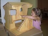 Wooden Natural Dollhouse