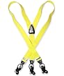Men's YELLOW SUSPENDERS Y Shape Back Elastic Button & Clip Convertible