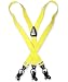 Men's YELLOW SUSPENDERS Y Shape Back Elastic Button & Clip Convertible