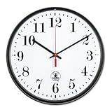 Chicago Lighthouse Atomic Slimline Clock 12-3/4in Black Larger Dial Size Ex ....