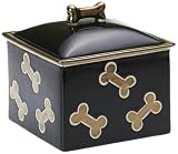 Petrageous Designs Uptown Square 6x6" Pet Treat Jar, Black