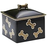 Petrageous Designs Uptown Square 6x6 Pet Treat Jar, Black